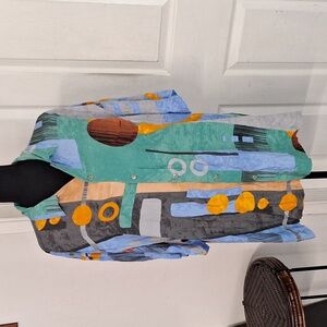 Vintage Jams World Hawaiian Shirt Spun Crushed Japanese Hawaii USA Men XL Rayon